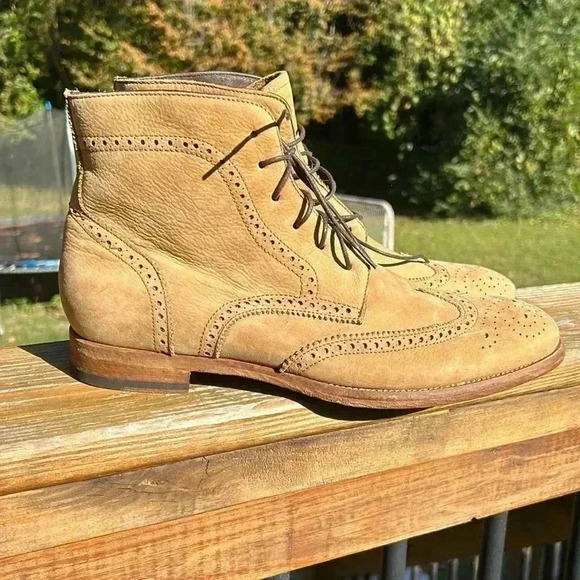 Gordon Rush Stafford wingtip Leather Ankle Boot, Men's 42.5/9 - Picture 1 of 8